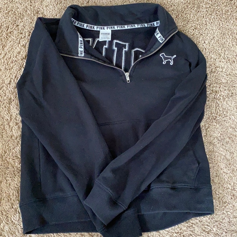 Pink quarter zip up